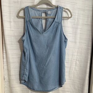Old Navy Denim Blue Tank Top